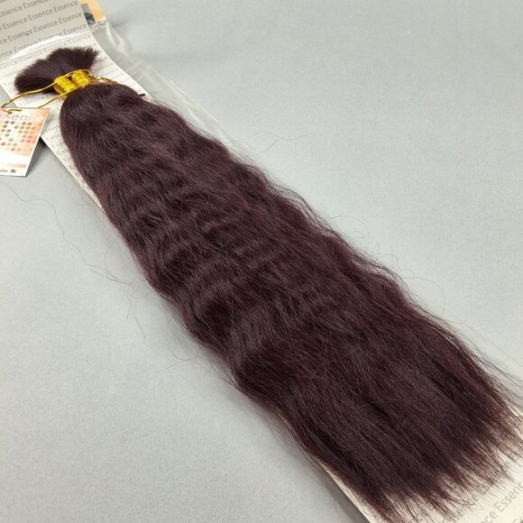 16” Super Bulk #99J Dark Plum Wet N Wavy Micro Braiding Blend Hair - Picture 3 of 6